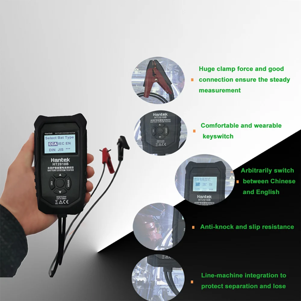 

Digital Car Battery Tester Battery Capacity Tester Internal Resistance Electric Load Charging Tester Directly Detect On Vehicle