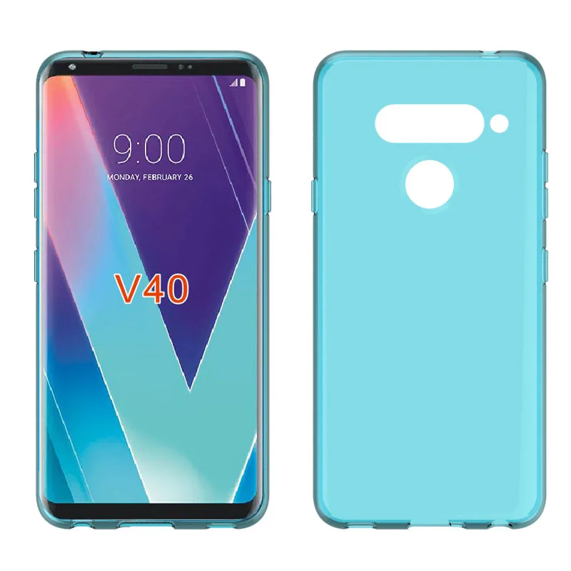 Противоскользящий мягкий ТПУ прозрачный силиконовый чехол для LG V40 ThinQ |