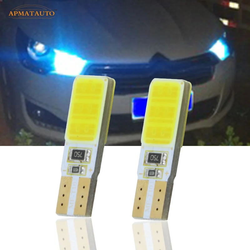 2x T10 W5W для SAMSUNG COB чипы светодиодные боковые парковочные огни маркер лампы Peugeot 307
