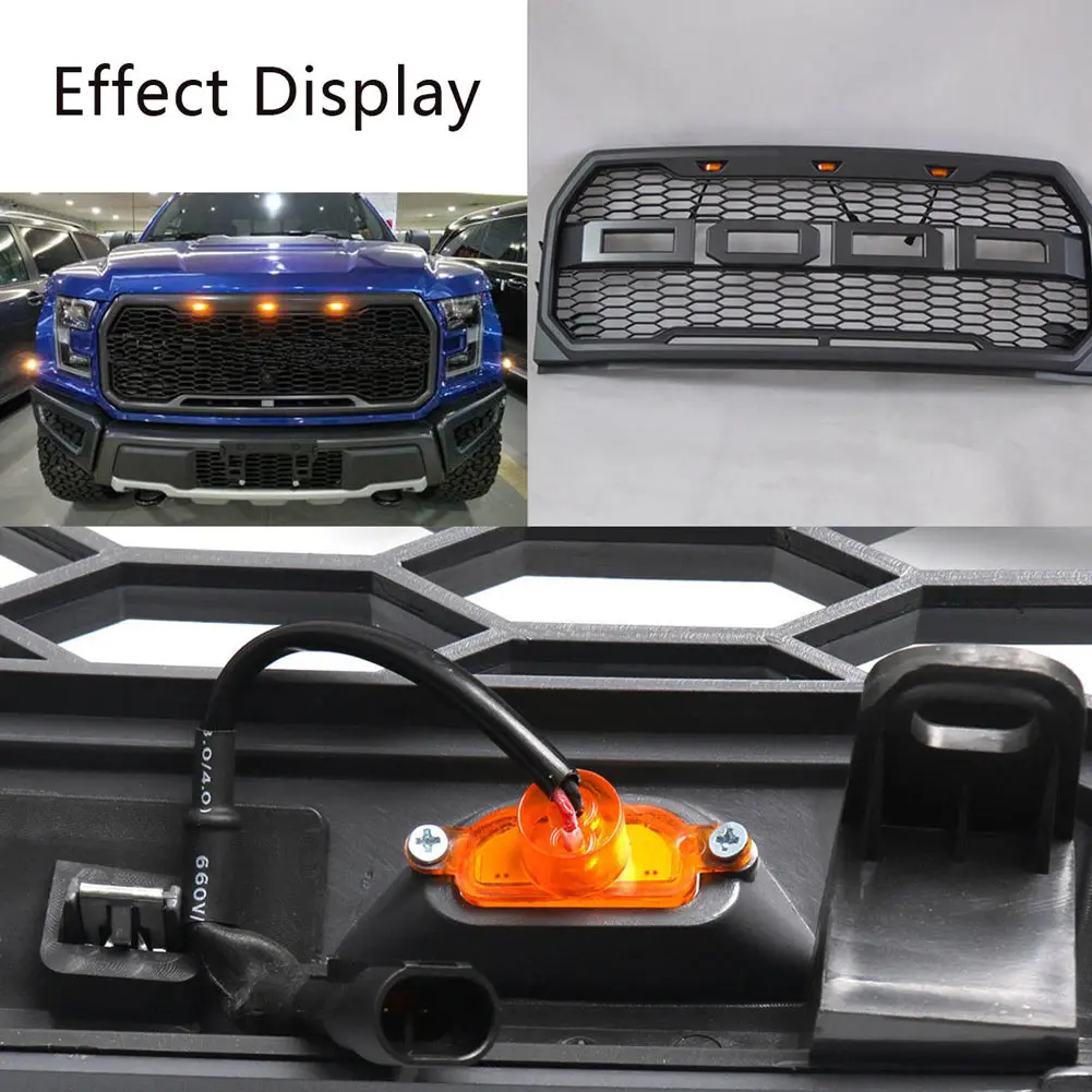 3 шт. решетка бампера светодиодный светильник гриль для Ford F-150 F150 2015 2016 2017 Raptor