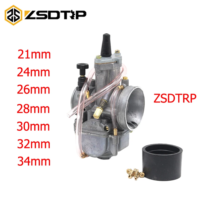 ZSDTRP высококачественный мотоциклетный КАРБЮРАТОР 2 T/4 T 21 24 26 28 30 32 34 мм Carburador ATV Dirt