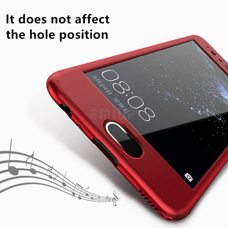 360 Degree Shockproof Case For Huawei Mate 10 Lite Pro Hard PC Phone P20 P10 P9 P8 Honor 9 Cover + Glass |