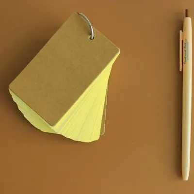 Простая в использовании флеш-карта Ring карта для указателя 50 пустых белых страниц