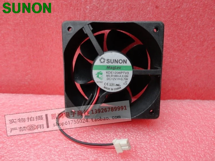 Оригинальный для Sunon KDE1206PTV3, 12 В, 7 Вт, 6025, 6 см, ультра-тихий корпус, вентилятор питания, 2-контактный
