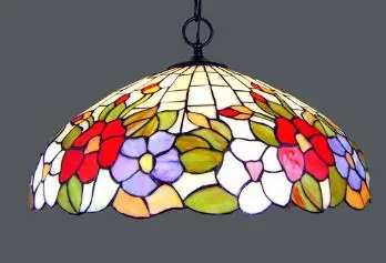 

16inch fashion rustic tiffany pendant lamp romantic flower living room bar lights home decoration