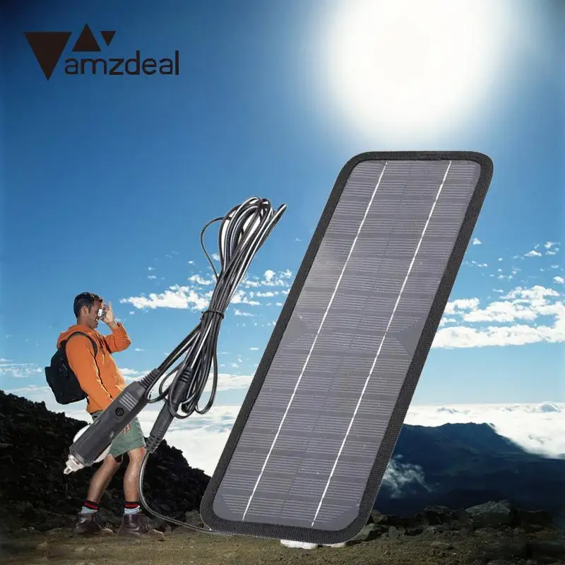 Amzdeal 12 В 4.5 Вт Панели солнечные Мощность Портативный Батарея Зарядное устройство