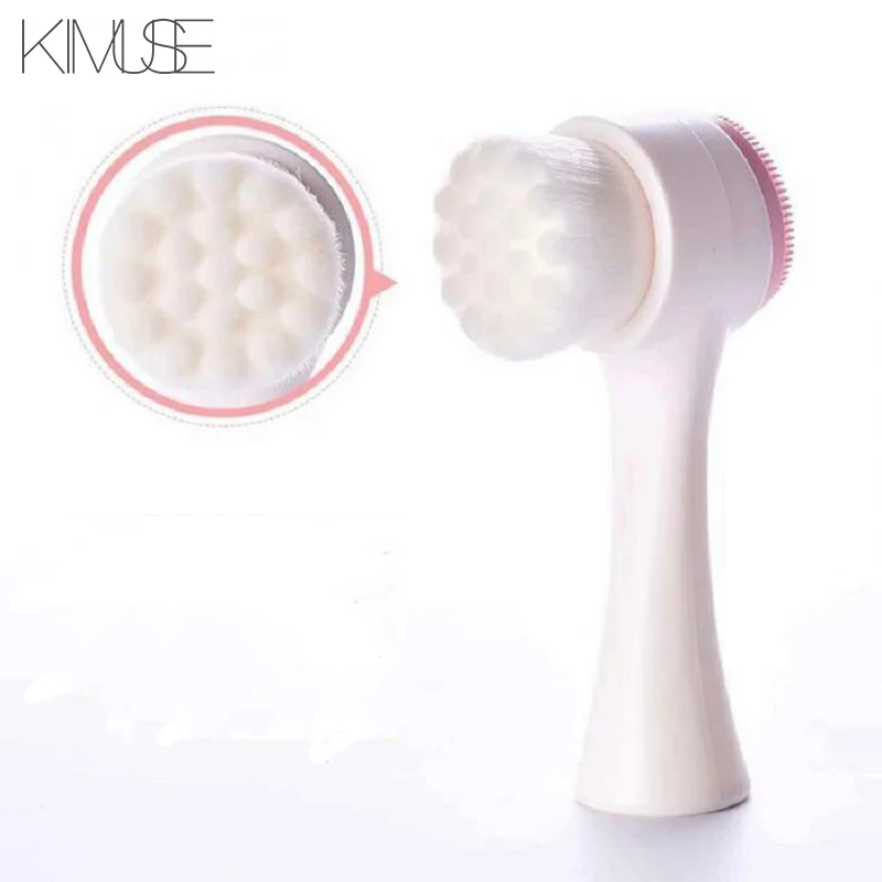 Kimuse 3D двухсторонняя многофункциональная силиконовая Очищающая щетка для лица