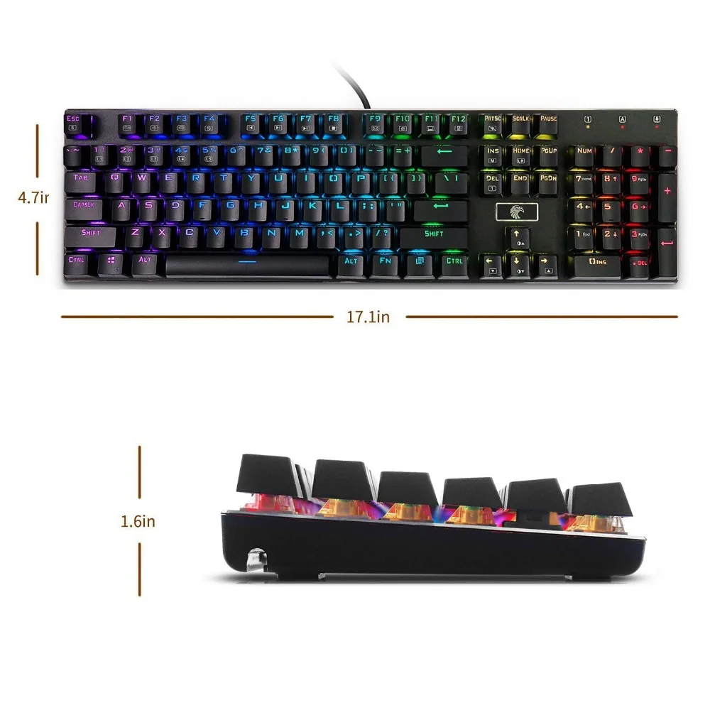 Механическая клавиатура Z 88 RGB полноразмерная Проводная со светодиодной