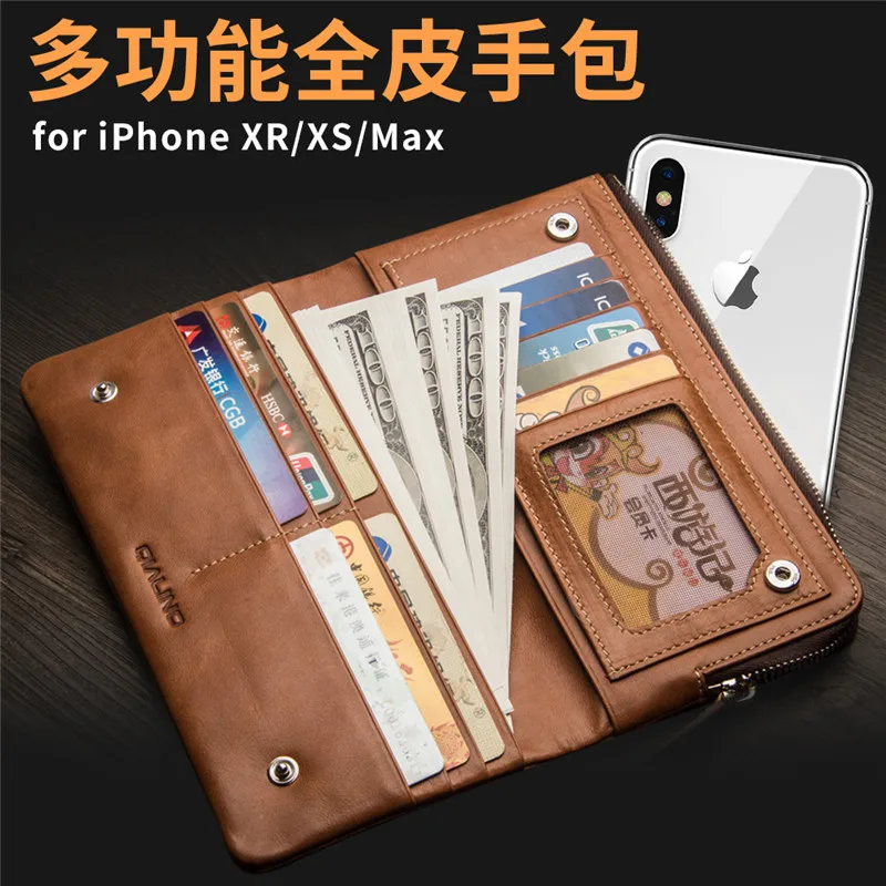 Чехол-кобура из натуральной кожи с карманом для iPhone X XS XR Max Bussiness Магнитный