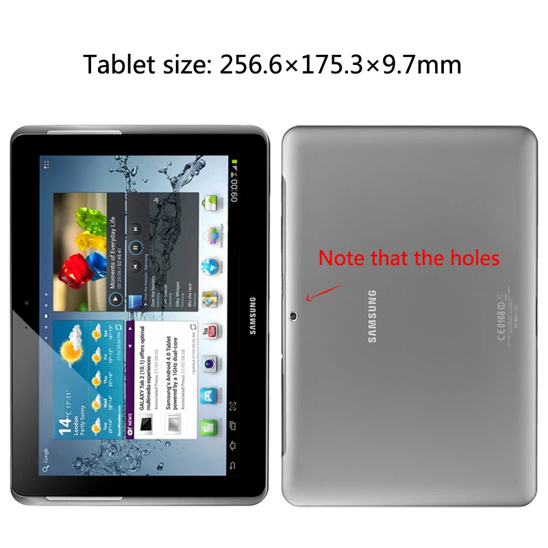 Чехол из искусственной кожи с поворотом на 360 градусов для Samsung Galaxy Tab 2 10 1 P5100 P5110
