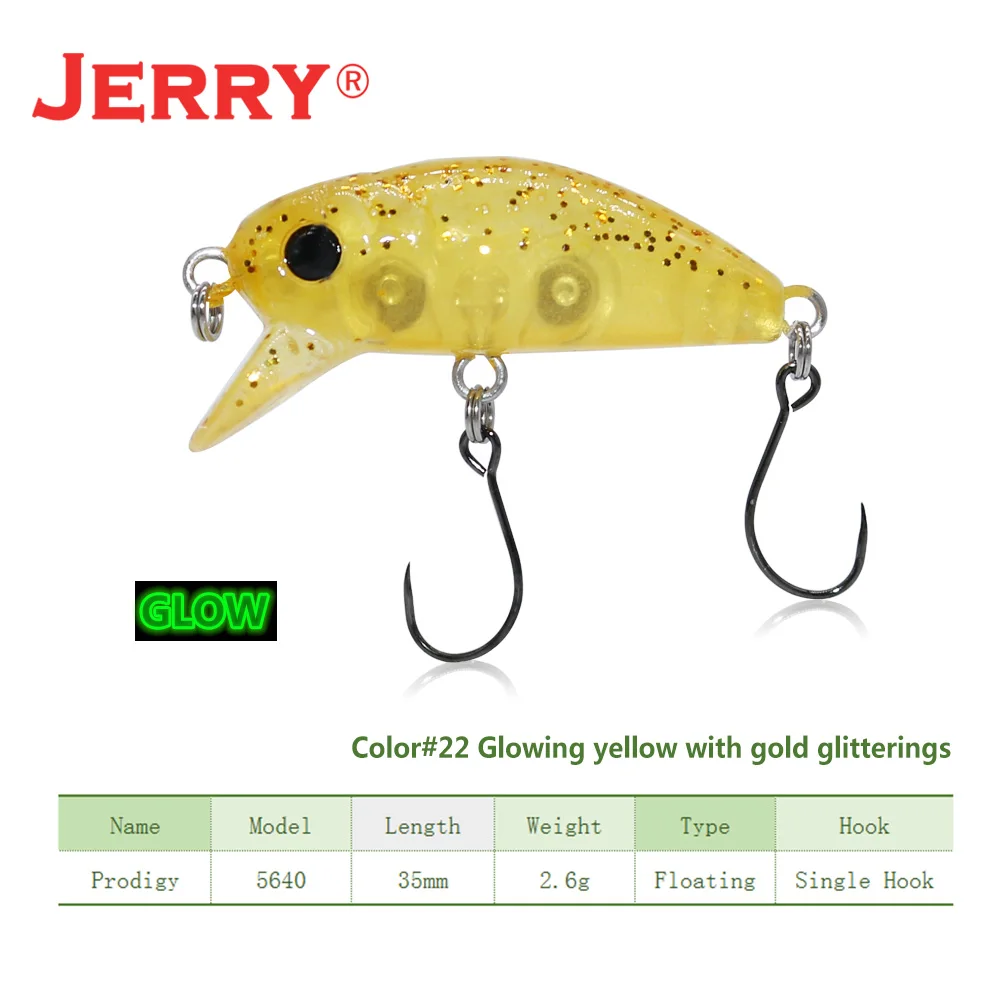 yellow glitter Jerry 35 мм 2,6 г спиннинг медленно тонущиеся воблеры кренкбейт Форель Приманка для окуня пресноводный камень рыболовное снасти Оборудование - Цвет: yellow glitter