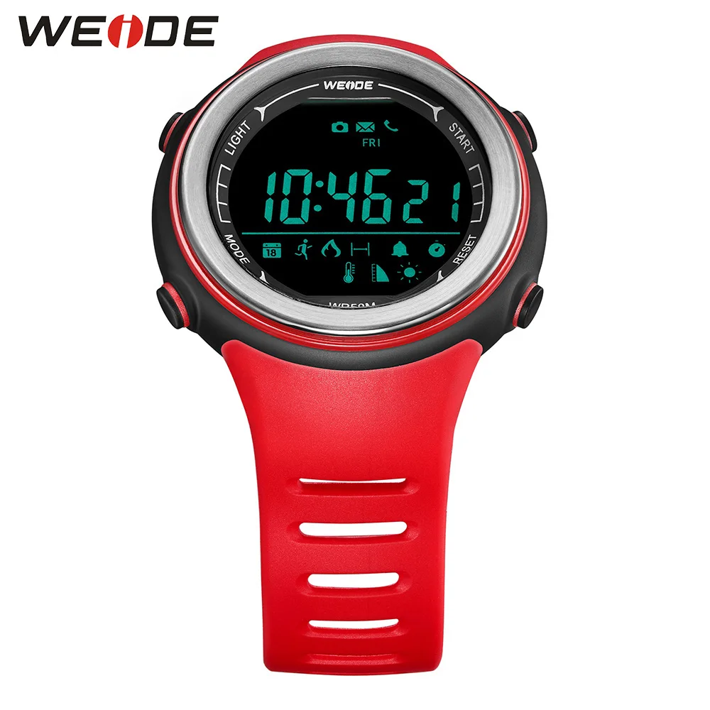 WEIDE спортивные Смарт-часы с ЖК-дисплеем цифровой счетчик шагов Bluetooth Монитор