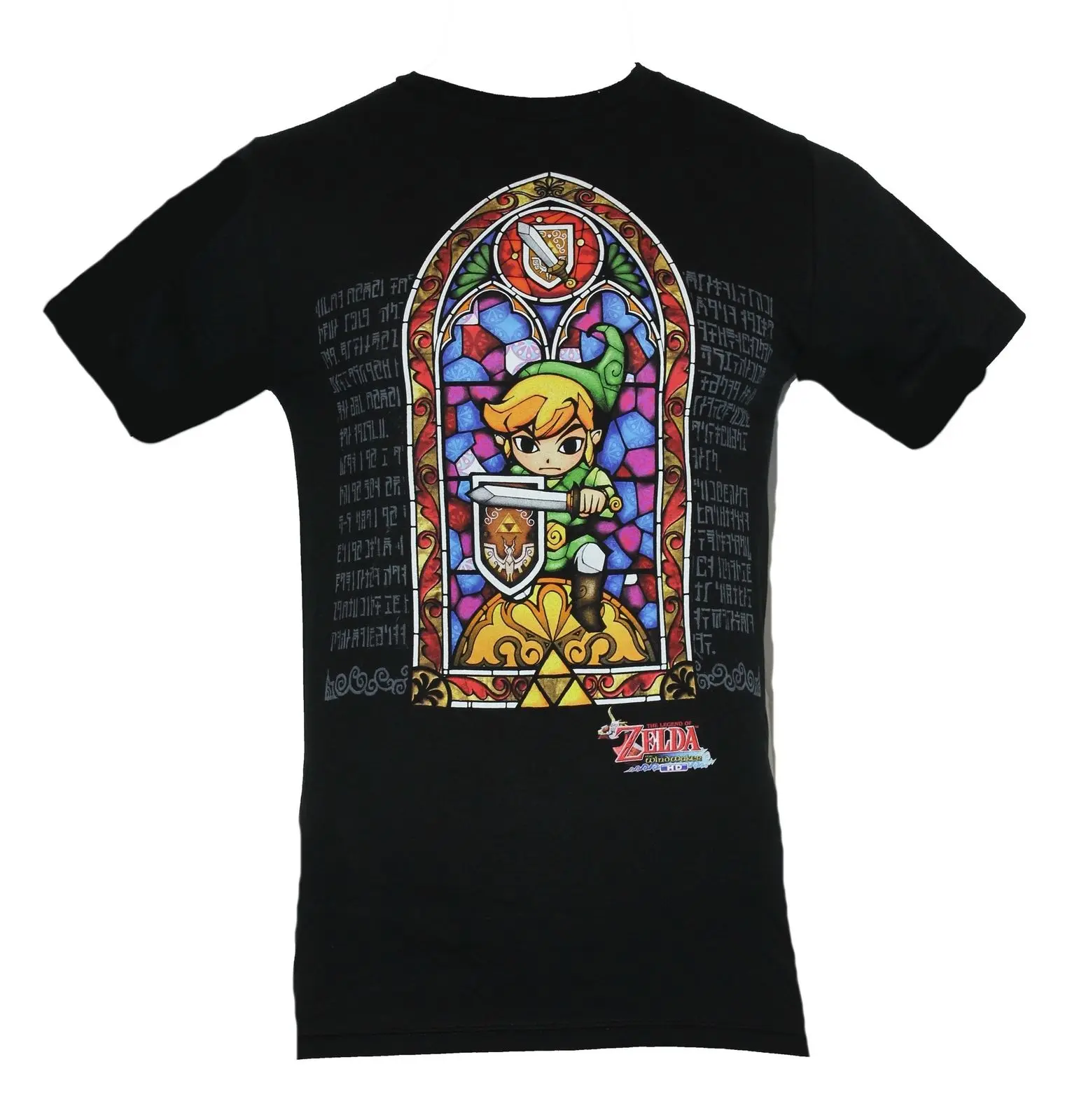 Легенда о Зельде Мужская футболка с витражным стеклом ссылка ветряк HD