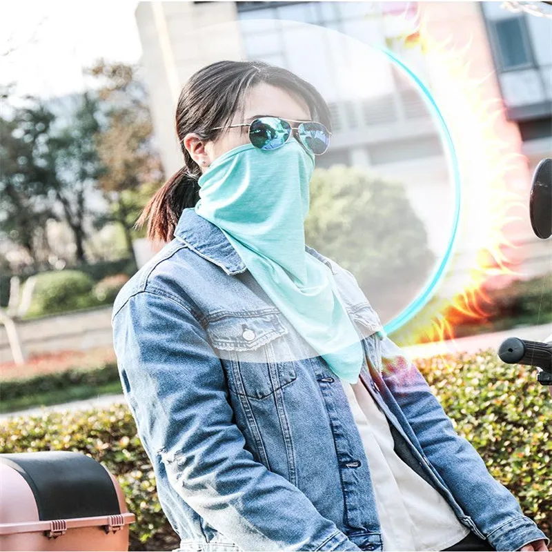 

New Motorcycle Face Mask Face Shield Summer Cycling Bandana Headwear Ice Fabric Moto Ride Neck Mask Breathable Headband Scarf