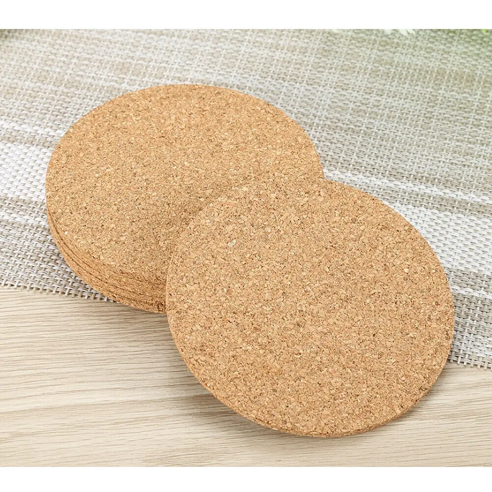 6 шт. пробковые деревянные термостойкие подставки для чашек кружек коврики кофе