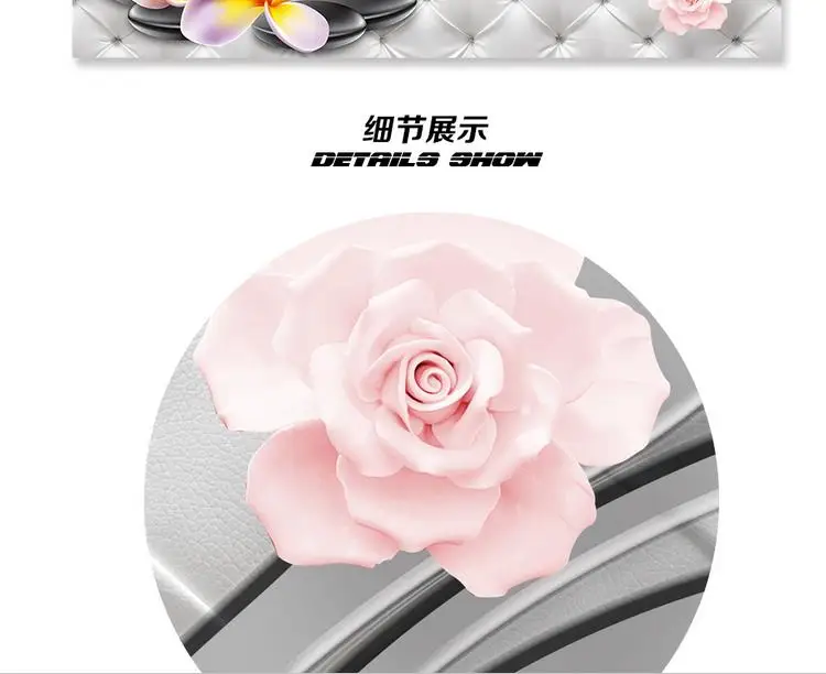 Пользовательские 3D обои для гостиной мягкие цветочные настенные фрески отеля