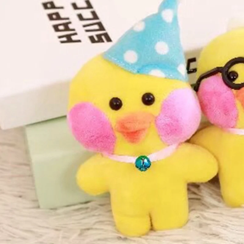1 10 см Kawaii Желтая утка плюшевая игрушка подвеска мультфильм Милая Утка Мягкая кукла животное брелок дети подарок на день рождения для детей - Цвет: 1