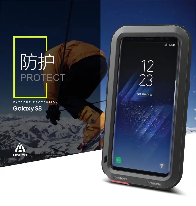 Мощный противоударный металлический чехол Love Mei для Samsung S8 Plus | Мобильные телефоны