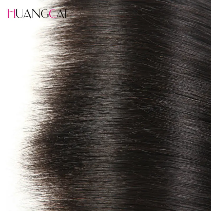 Бразильские волосы прямые 4 Связки HuangCai волос продукты человеческих Weave Необработанные бразильского не