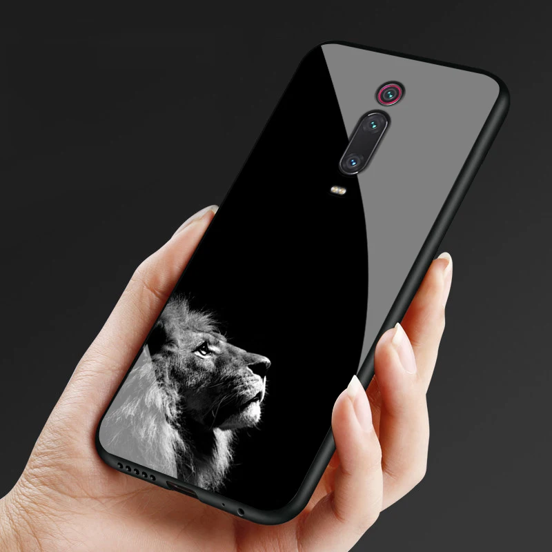 Чехол-накладка для Xiaomi mi 9 T Pro MI9T Mi9 из поликарбоната стеклянный черный ТПУ бампер