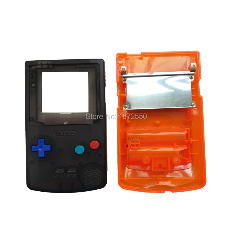 2 шт./лот для GameBoyColor Limitd Edition прозрачный черный-оранжевый цвет сменный корпус