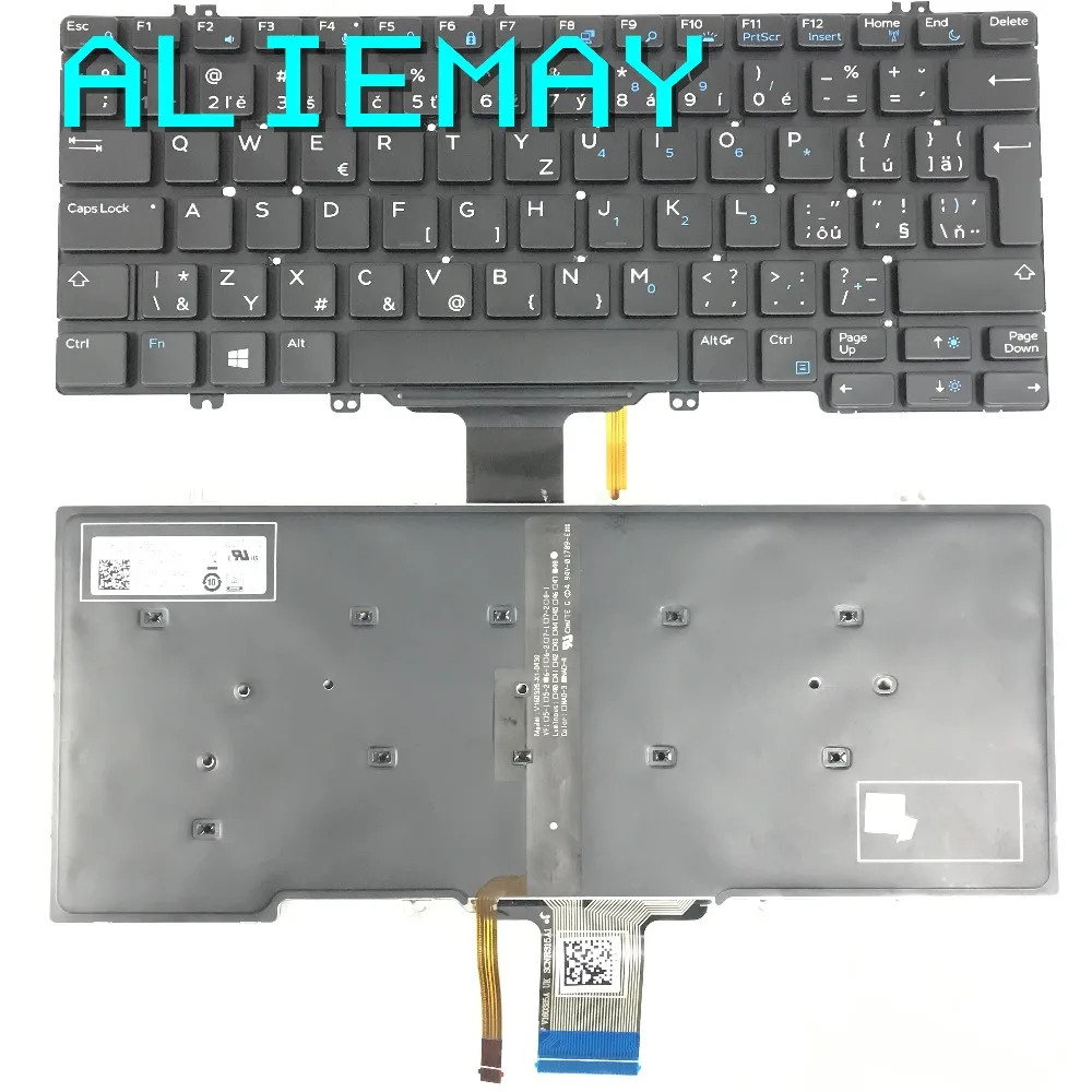 Новая Оригинальная клавиатура для ноутбука с подсветкой Чешская DELL laitie E7280 7290 5280