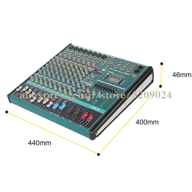 

Mixer 8 Channel with Bluetooth USB Digital Reverb Wedding Stage Performance 9 Segment Balanced Group Tuner Karaoke Microphone