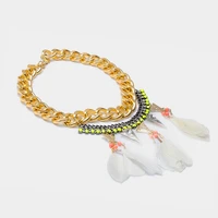 amorita boutique exaggerated feather necklace