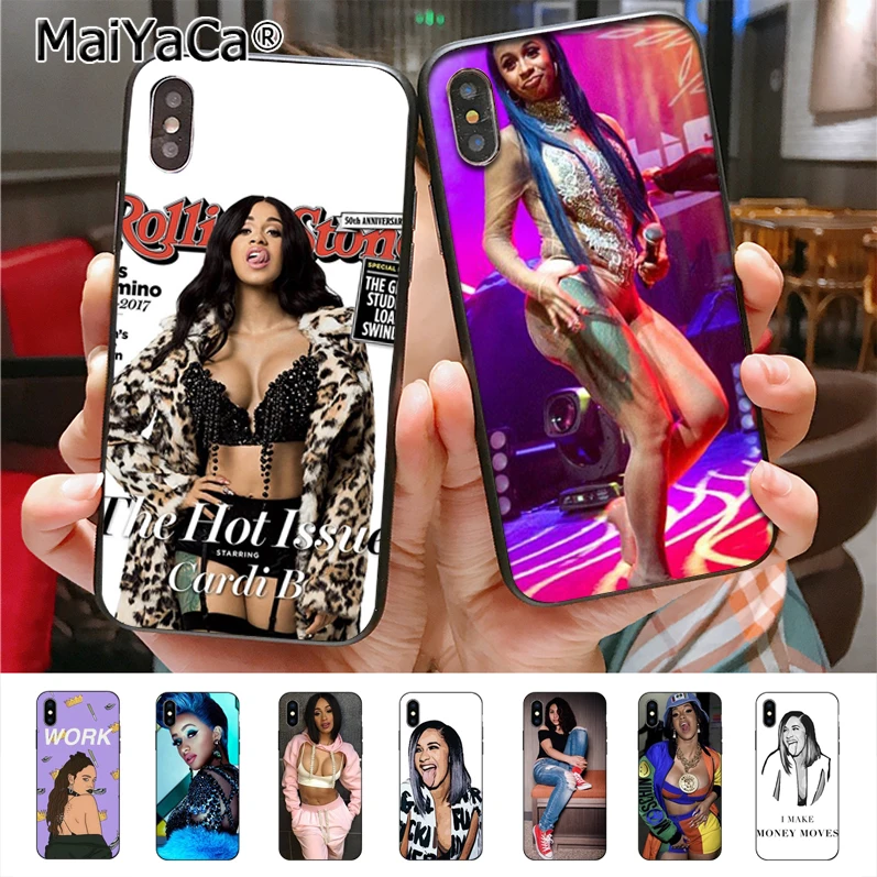 Cardi B геометрический узор чехол для мобильного телефона iphone 11 12 Pro 6S 6plus 7 7plus 8 8Plus X 5