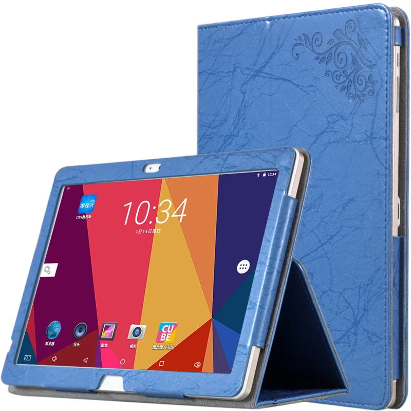 

Чехол-книжка для Cube T12 / T10 / Free Young X7 / T10 Plus, из искусственной кожи, с цветочным принтом и стилусом, 10,1 дюйма