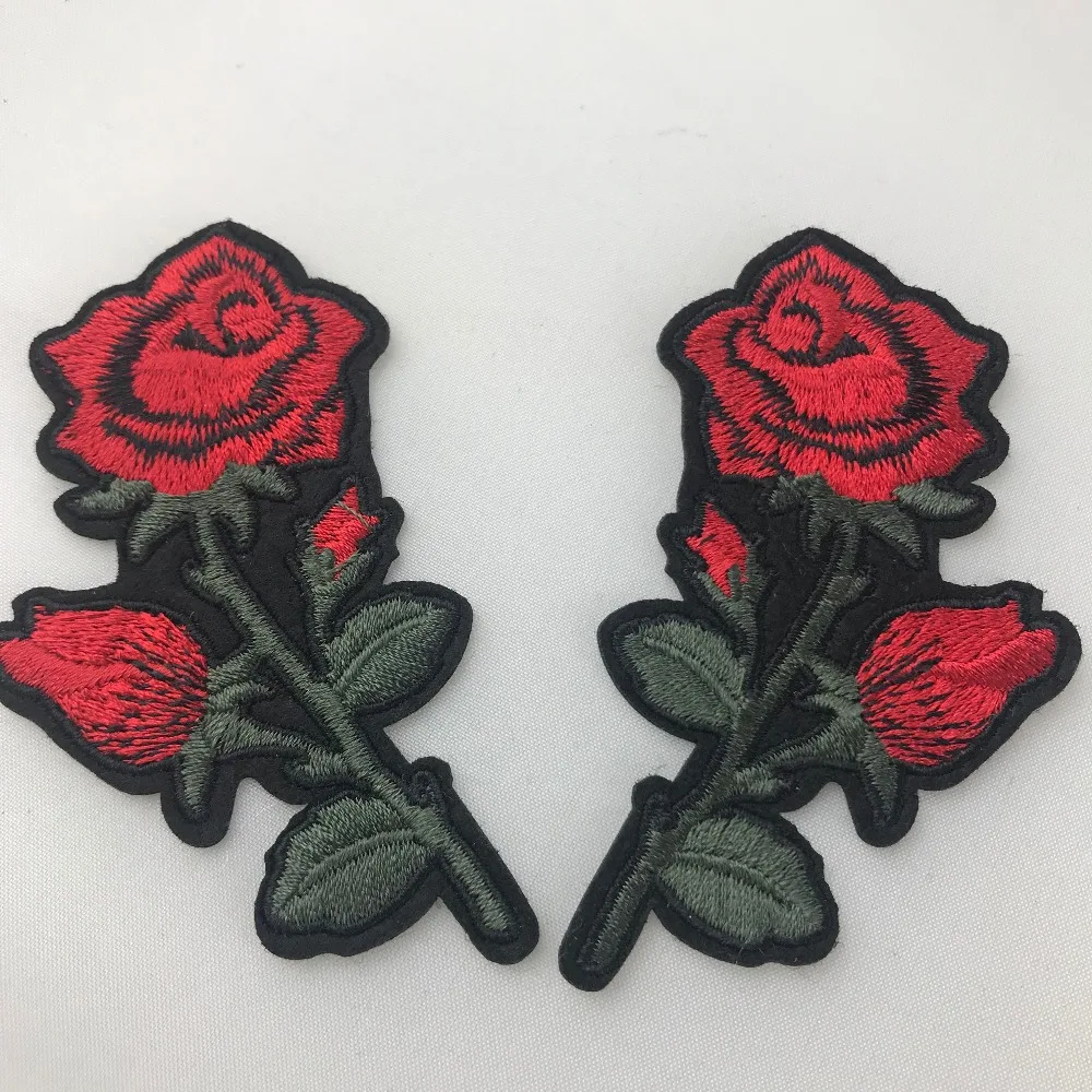 2018 HOT Flowers Embroidery Rose Flower Sew On Patch Dress Hat Bag Jeans Applique Crafts Clothing Accessories Bring Back Glue | Дом и сад