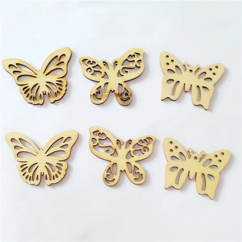 Послушание 10 шт. натуральная Сова бабочка клетка Деревянные Подвески-пуговицы