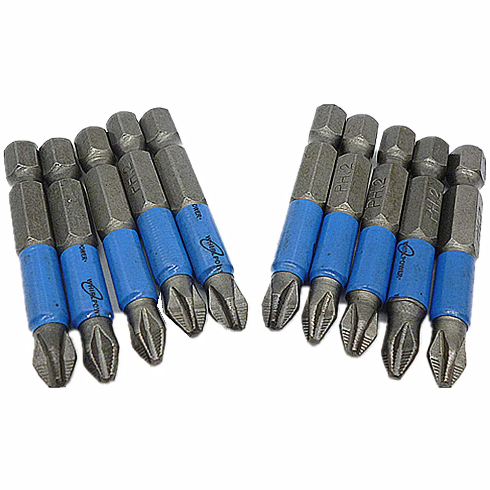 10 шт. ударная электрическая отвертка с магнитным наконечником PH2 50 мм|insert mug|insert