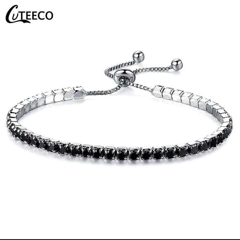 AD0390-3 CUTEECO европейские модные женские Подвески браслет кубического циркония бренд браслет Бесконечность Браслеты для женщин ювелирные изделия подарок - Окраска металла: AD0390-3