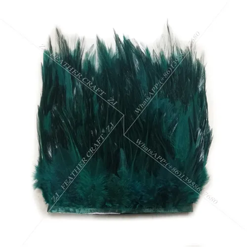 No.14 Blackish green 10 ярдов, 10-15 см, отделка из натурального меха хакле/петух, хвост, куриное перо, отделка для платья/юбки/костюма/ремесла, 35 цветов - Цвет: No.14 Blackish green