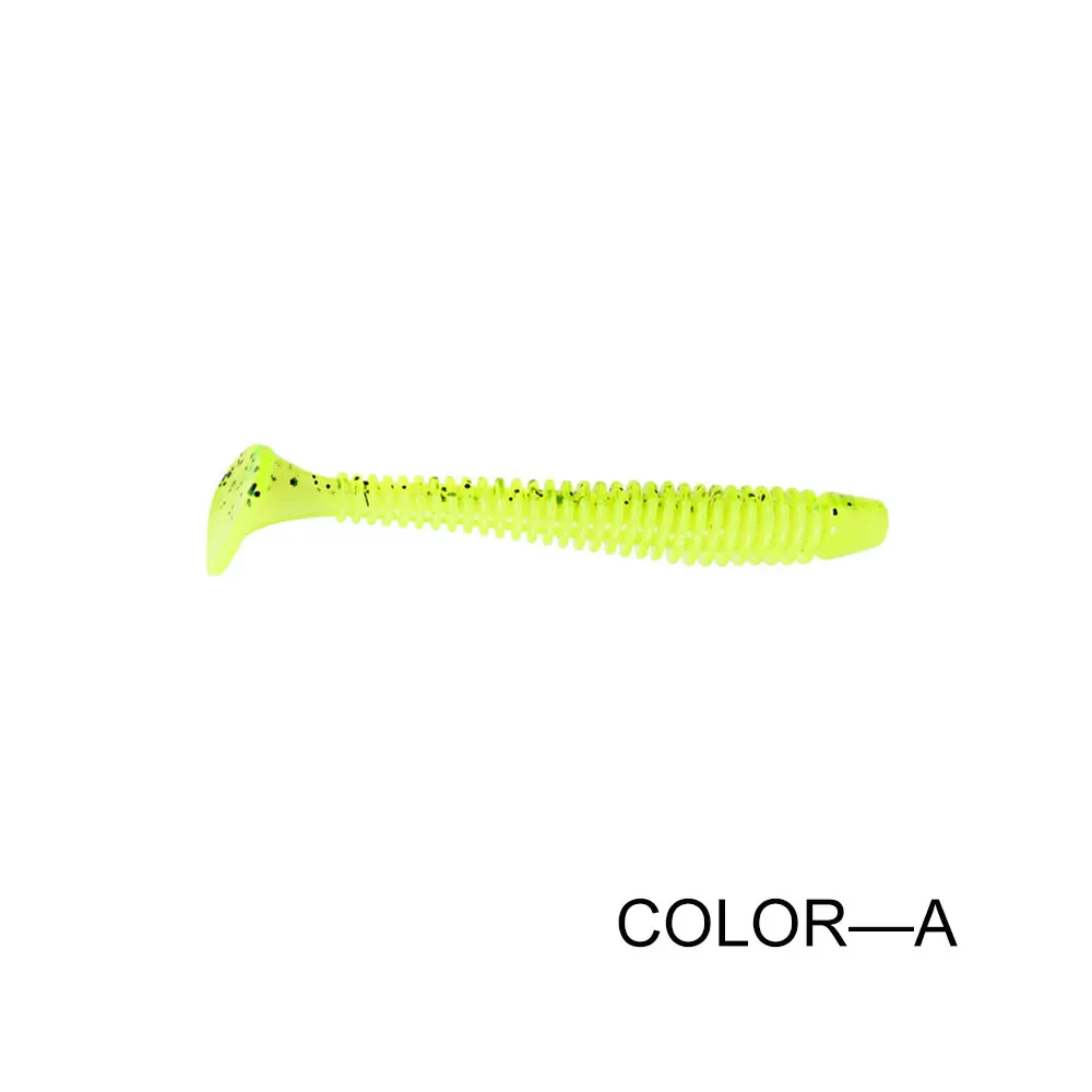 01 LINEKING 10 шт./лот 5cm0. 7 г/7cm2g легкий смайнер T хвост мягкой рыбы SwimBait мягкие черви креветки бас мягкая рыба запах мягкие приманки - Цвет: 01