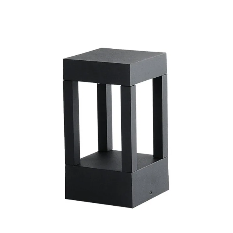Outdoor Bollard Lamp Led Lawn Light Aluminum Shell Glass Lampshade Simple Modern Garden landscape lighting fixture | Лампы и освещение