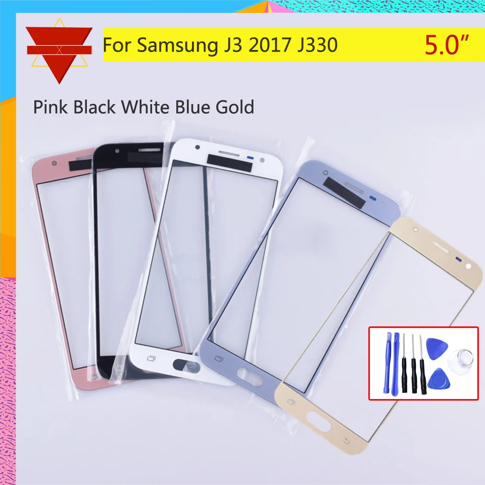 Для Samsung Galaxy J3 2017 J330 J330F SM J330FN J330N J330F/DS сенсорный экран Передний со стеклянной