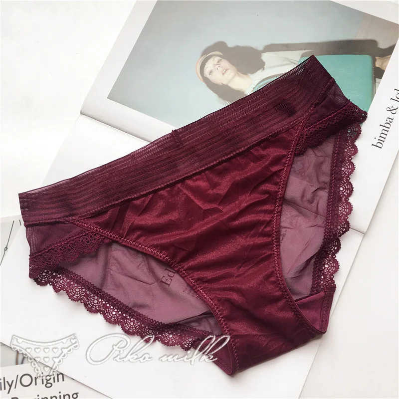 red SP& CITY, сексуальное прозрачное женское нижнее белье, низкая талия, сексуальные ажурные сетчатые трусики, стринги, Горячие Бесшовные трусы, мягкое женское белье - Цвет: red