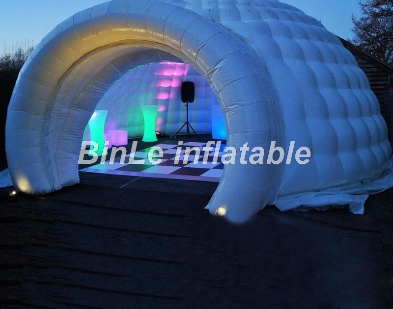 Billig 10m Riesen Outdoor Aufblasbare Kuppel Zelt Werbung Schnee Iglu Kommerzielle Veranstaltung Zelt Ausstellung LED Hochzeit Zelt Für Verkauf