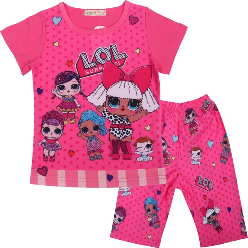 2019 Новые Летние повседневные комплекты для детей милая футболка с рисунком +