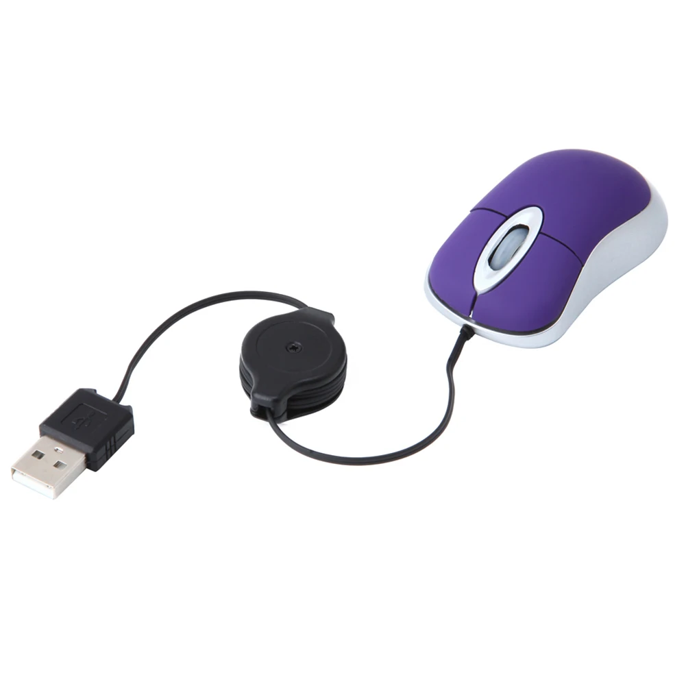 USB Проводная мышь, креативная, 100 dpi, Выдвижной USB кабель, эргономика, свободный привод, Офисная игровая мышь для Windows 98 2000 XP Vista Ve