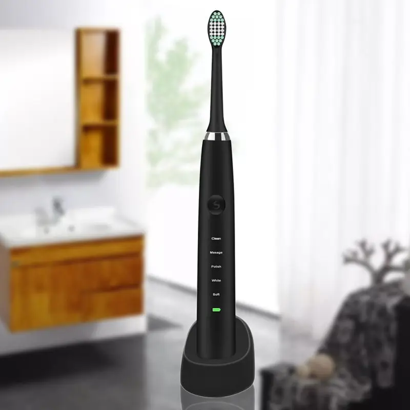 USB rechargeable electric toothbrush Sonic vibrating IPX7 waterproof toothbrush-EDS7000+ : Bl | Бытовая техника