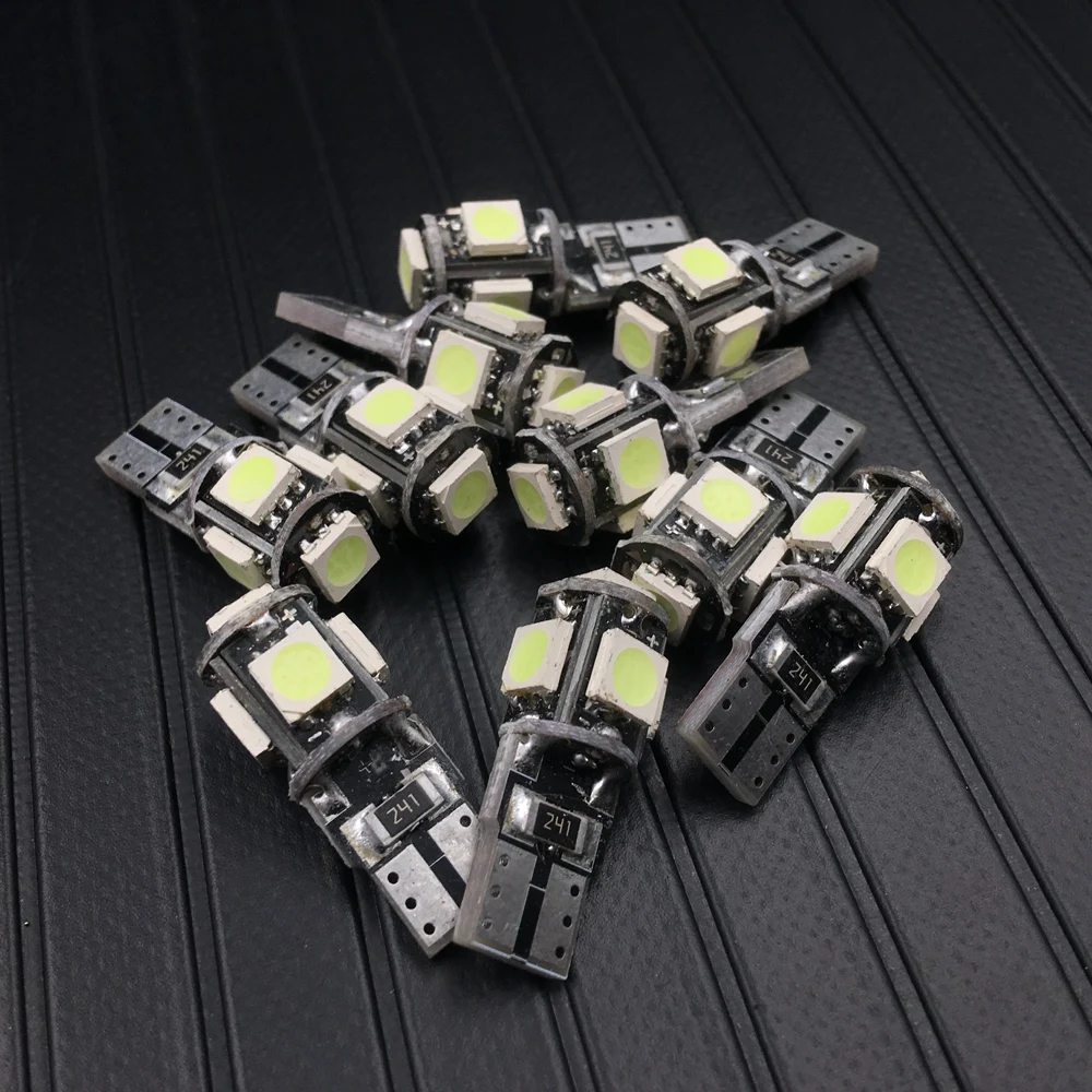 T10 5 SMD 5050 светодиодсветодиодный автомобильная лампа без ошибок W5W 194