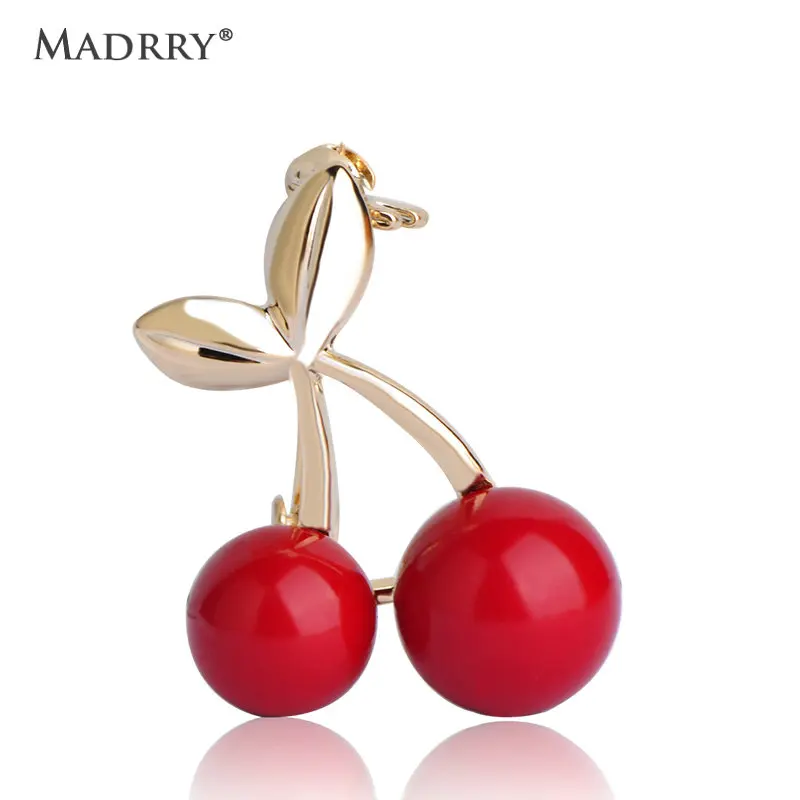 Брошь-брошь с красными вишнями булавки для хиджаба в виде букета Feminino Atacado de bijuteria