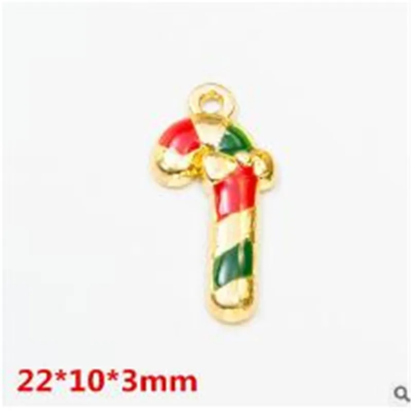15pcs/lot Mixed Alloy Christmas Crafts Necklace Pendant Colorful DIY Handmade Bracelet Bangle Charms Accessories Jewelry | Украшения и