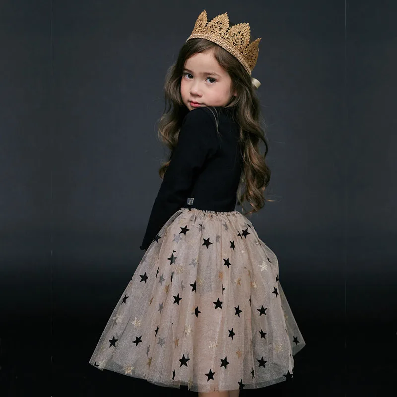 Платья для девочек осень-весна 2022 праздничное платье принцессы с длинным рукавом