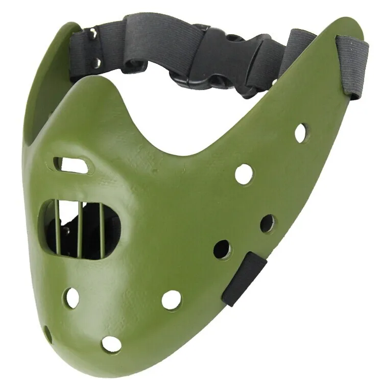 Тема фильма- The Silence of The Lambs- steel Teeth Hannibal Lecter Resin Mask маска на Хэллоуин