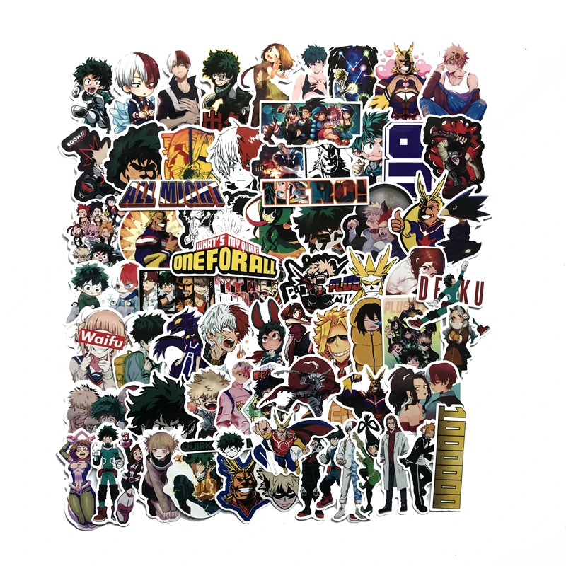 Наклейки на чемодан My Hero Academia 73 шт. наклейки ноутбук скейтборд Izuku Midoriya All Might Boku no