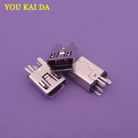 100pcslot 5pin b type female for mobile phone micro mini jack connector 5 pin charging port socket replacement repair parts